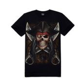Camiseta Preta Caveira Pirata
